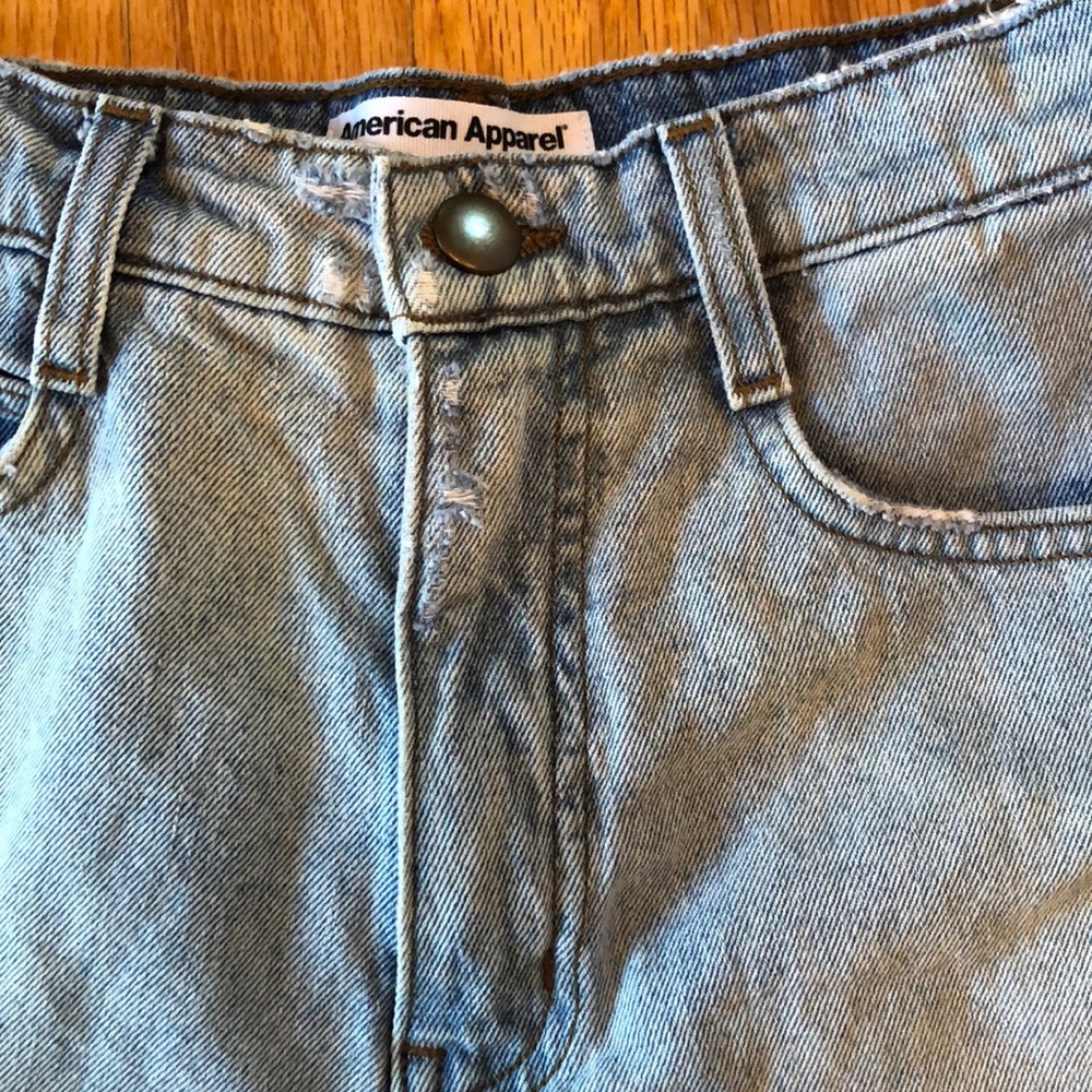 American apparel shorts high waisted jean size 25 - Picture 2 of 4